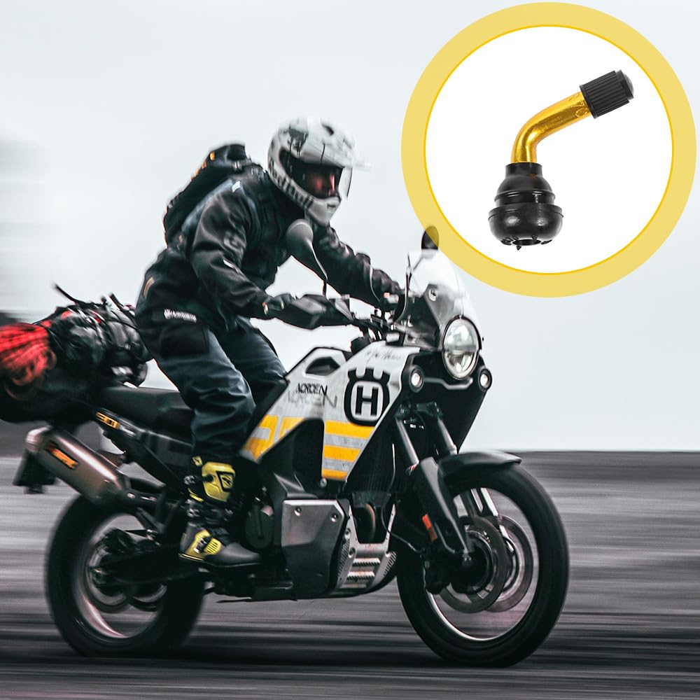 4 Piezas 90 Grados Extensiones De Válvulas,Cobre, Adaptador De Válvula Angular,Sellado Duradero Y Bueno, Adecuadas Para Motocicletas, Vehículos Eléctricos, Scooters