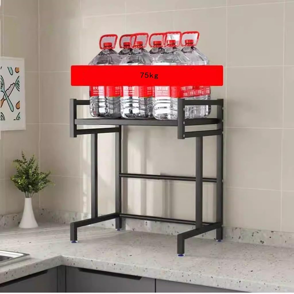 2-poziomowy metalowy stojak na kuchenkę mikrofalową, wytrzymały, wolnostojący blat kuchenny do salonu, biura lub sypialni, idealny stojak na mikrofalówkę do przechowywania oszczędzającego miejsce