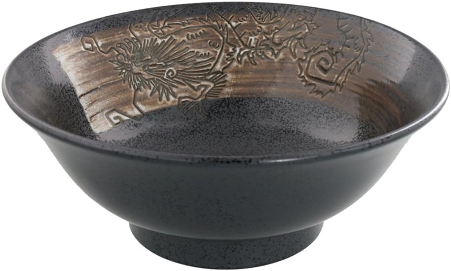Zen Table Japan Extra Large 43 oz Ramen Bowl, Udon, Donburi Bowl/Serving Bowl Dragon 6.8 -Made in Japan