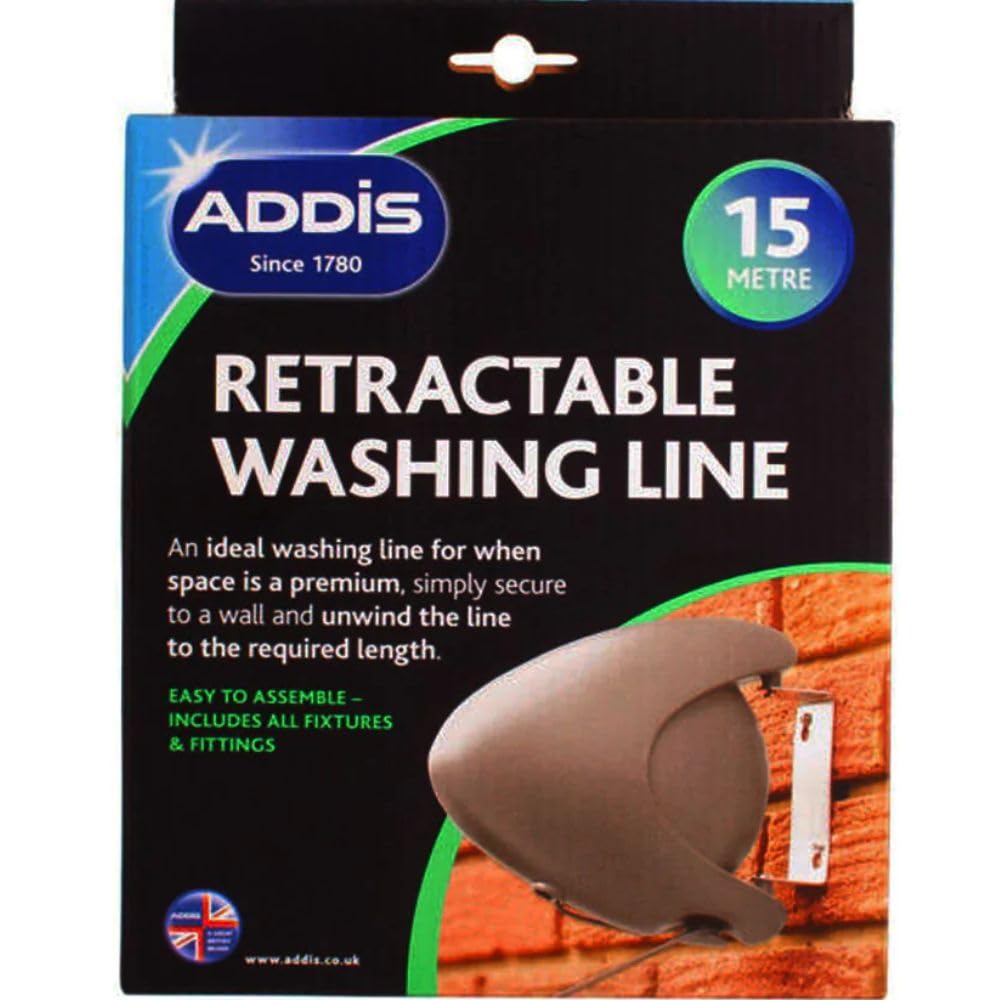 Addis 15 m Laundry Sense Retractable Washing Lines, Graphite Amazon