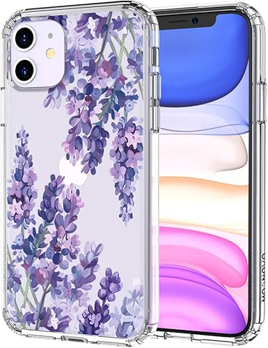 Amazon Com Mosnovo Compatible For Iphone 11 Case Clear Lavender Floral Flower Pattern Print Design Girl Women With Transparent Tpu Bumper Protective Back Case Cover For Iphone 11 Cell Phones Accessories
