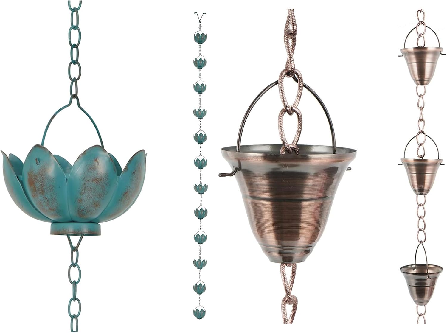 TZSSP Rain Chains Decorative Rain Chain Bell, 8-1/2 Length, 2PK