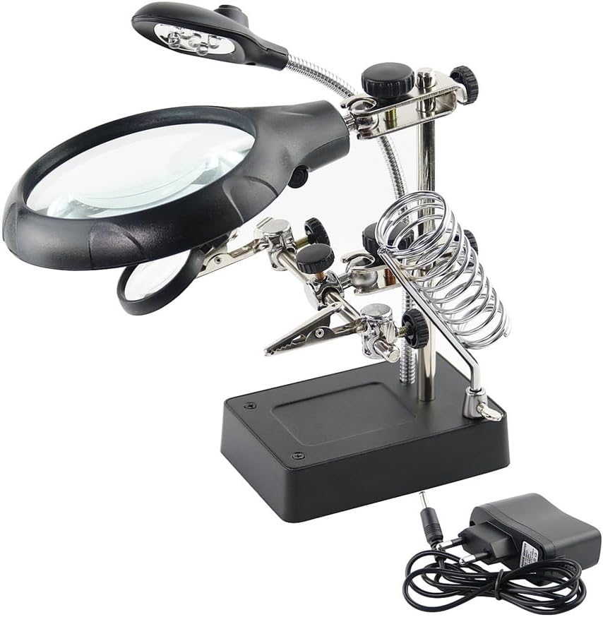 LED Lighting Auxiliary Bracket Type Multifunctional Desktop Magnifying Glass