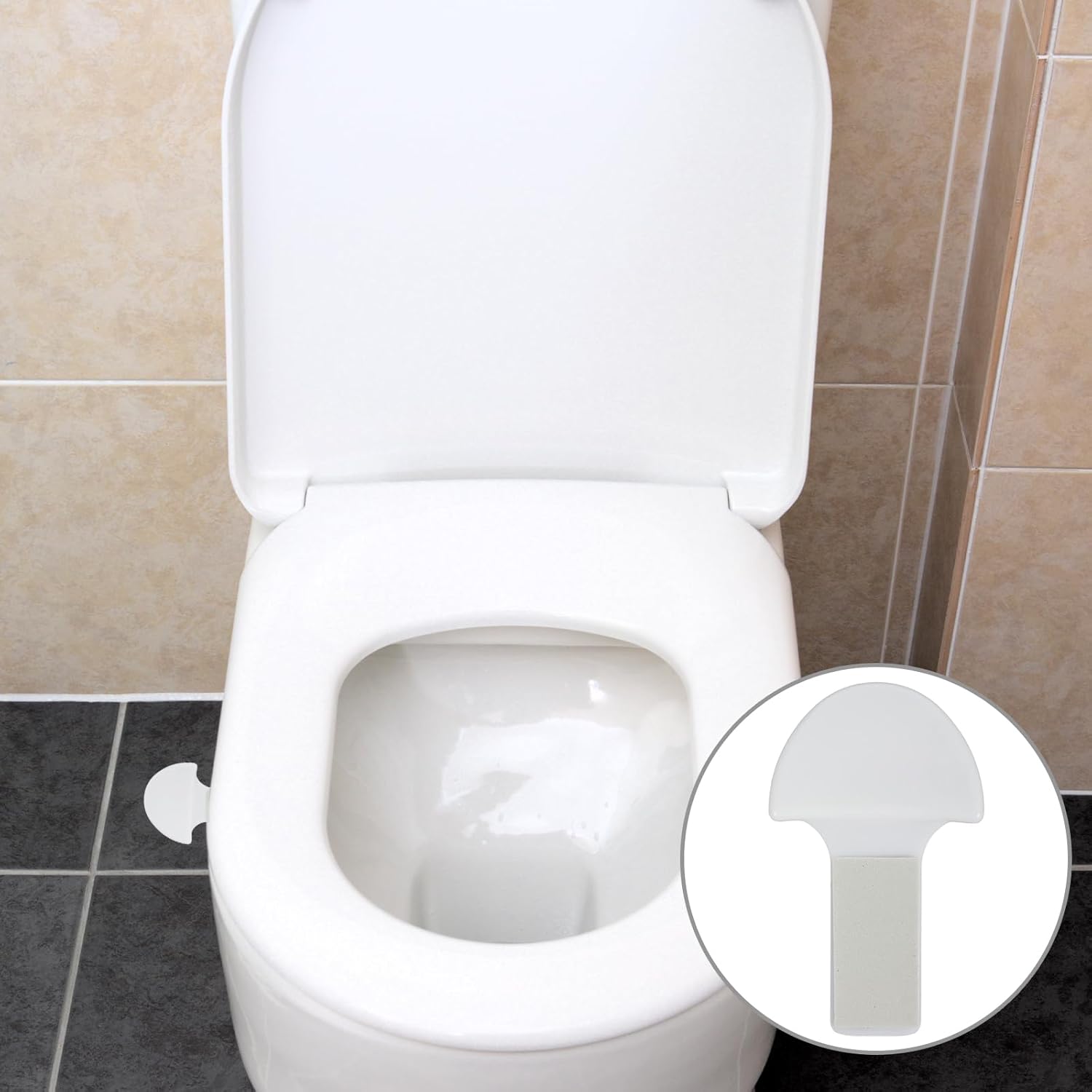 4 Pack Toilet Seat Lift Handle, Toilet Seat Lifter, Adhesive Toilets Lid Cover Lifter Handle, Sticky Lifters Avoid Touching the Toilets Lid for Bathroom Home Travel Office Hotel Accessories