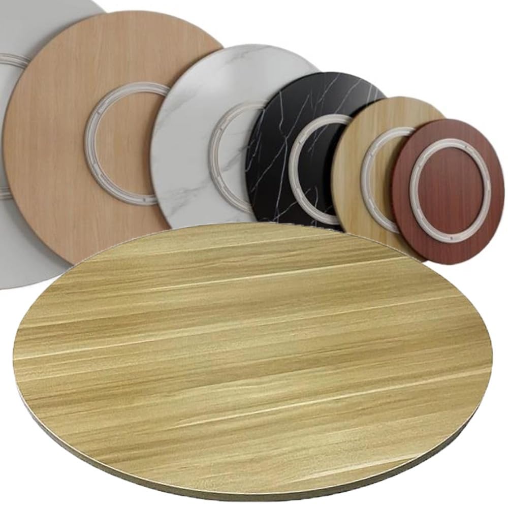 Duża 91 cm drewniana obrotowa taca do serwowania Lazy Susan, gładka obrotowa płyta na stół jadalny, 6 dostępnych kolorów (orzech włoski 90 cm) idealna na imprezy i spotkania