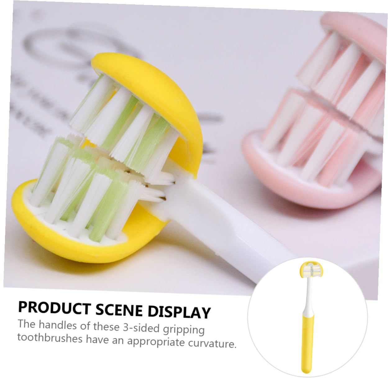 Spazzolino da Denti Lati Spazzolino da Denti Manuale per Adulti Spazzole Triple per Igiene Orale