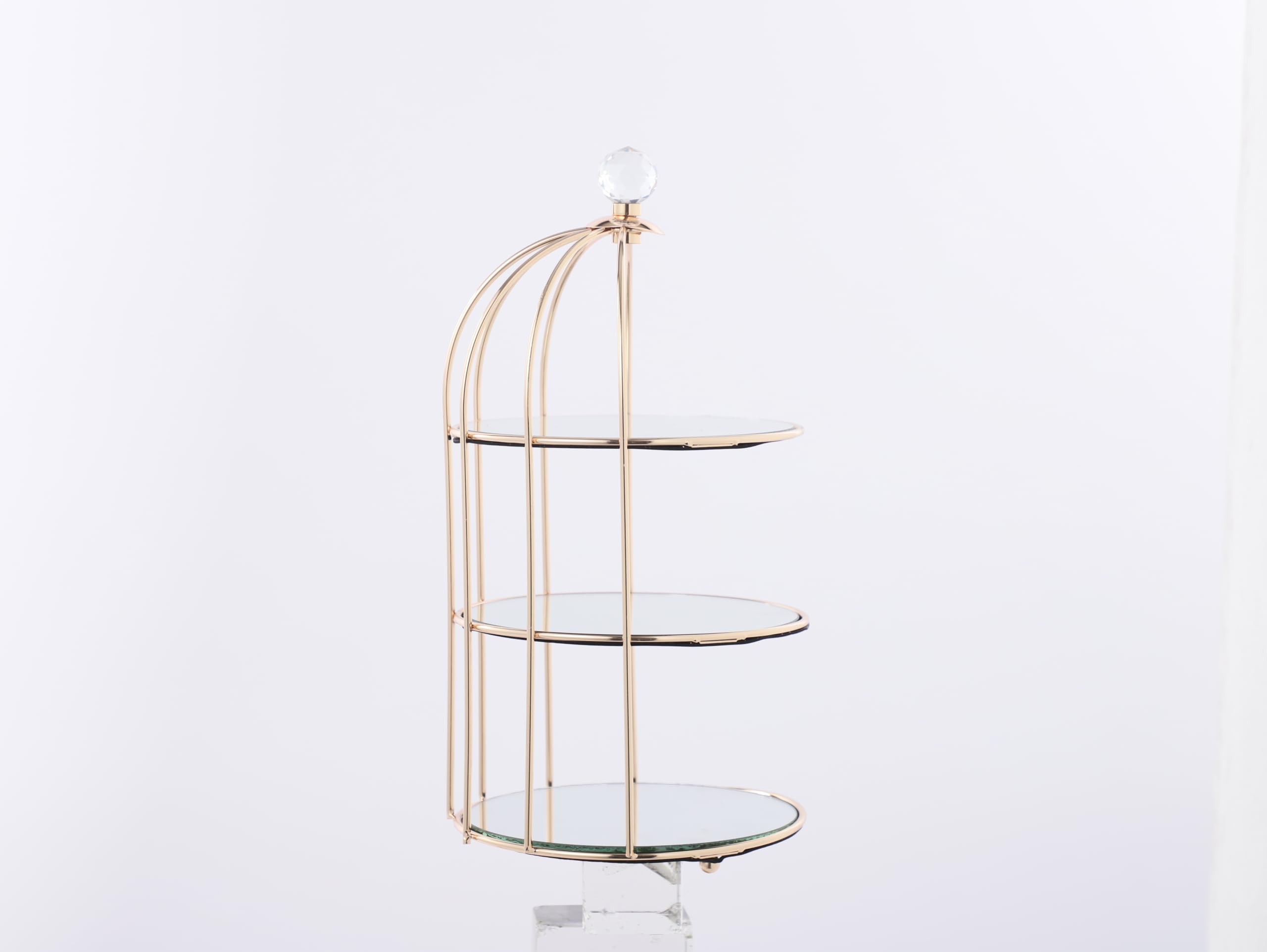 Decor Birdcage Ring Necklace Tray Stylish Dressing Table Desktop Decor