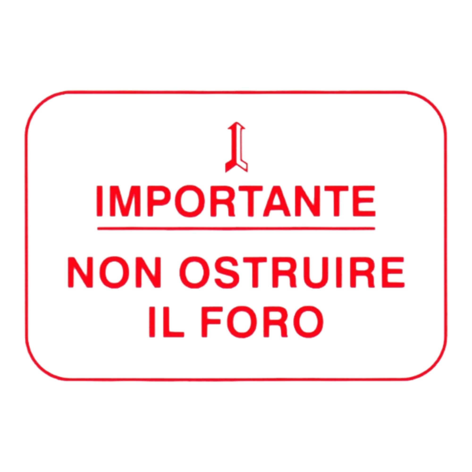 cyclingcolors Sticker Compatible with Piaggio Vespa Do Not Obstruct the Hole Adhesive Restoration Vintage Scooter Original Reference 610176M