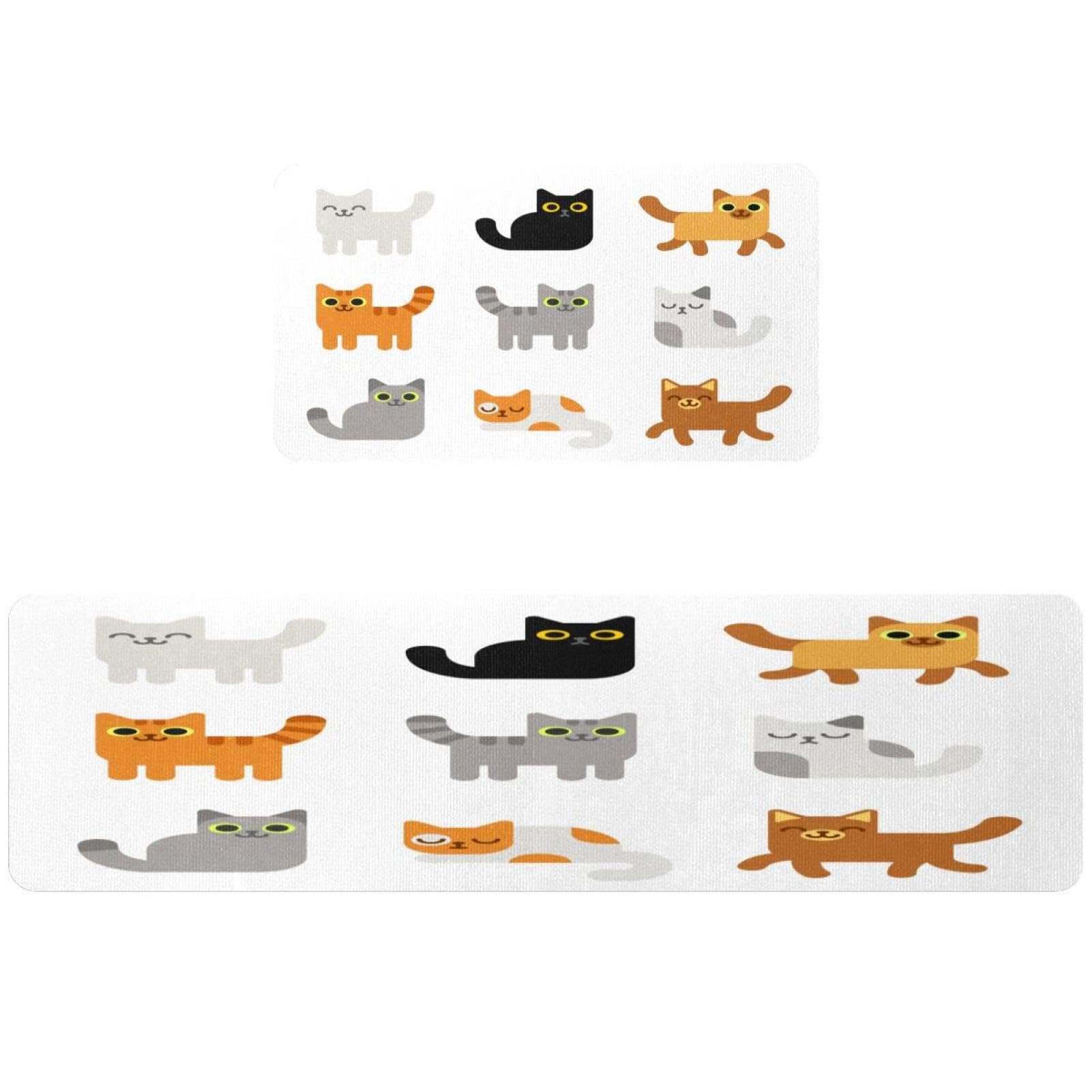 Tapete absorbente para cocina que evita resbalones con diseño gatos