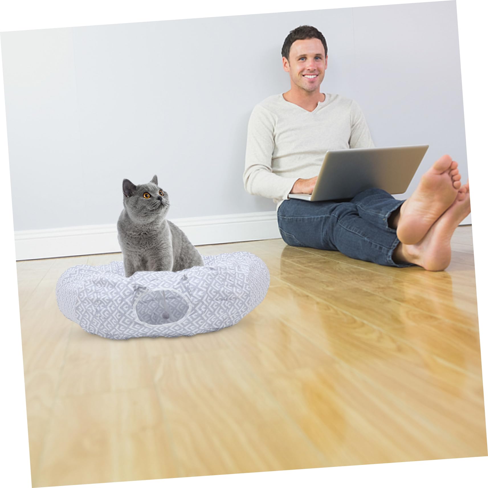 DOITOOL Cama Túnel para Gatos Pequeños Juguete Interior, Adecuado para Juegos Interactivos y Transporte Fácil