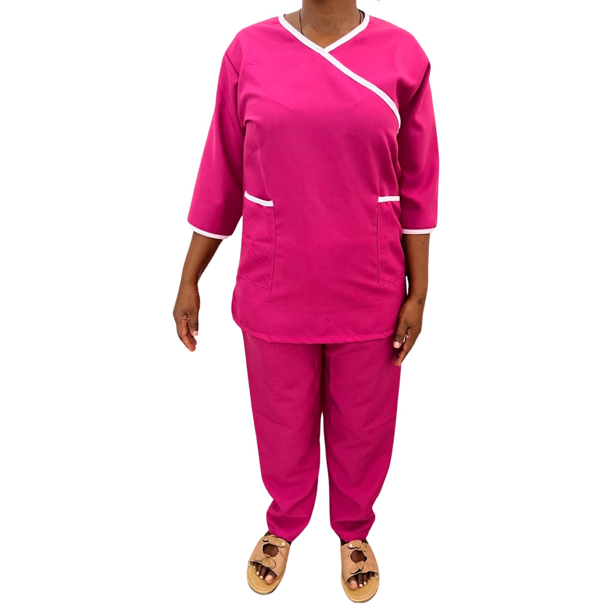 GenericPractical Maid Uniform with easy wash Material suitable for Nannies, Scrubs and Housemaids