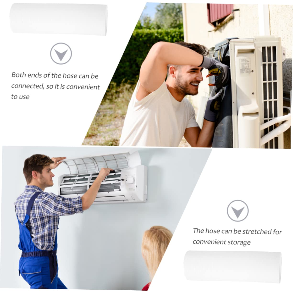 PRETYZOOM Tubo Scarico Flessibile Per Condizionatore Aria Per Installazione Facile Per Climatizzatori e Asciugatrici