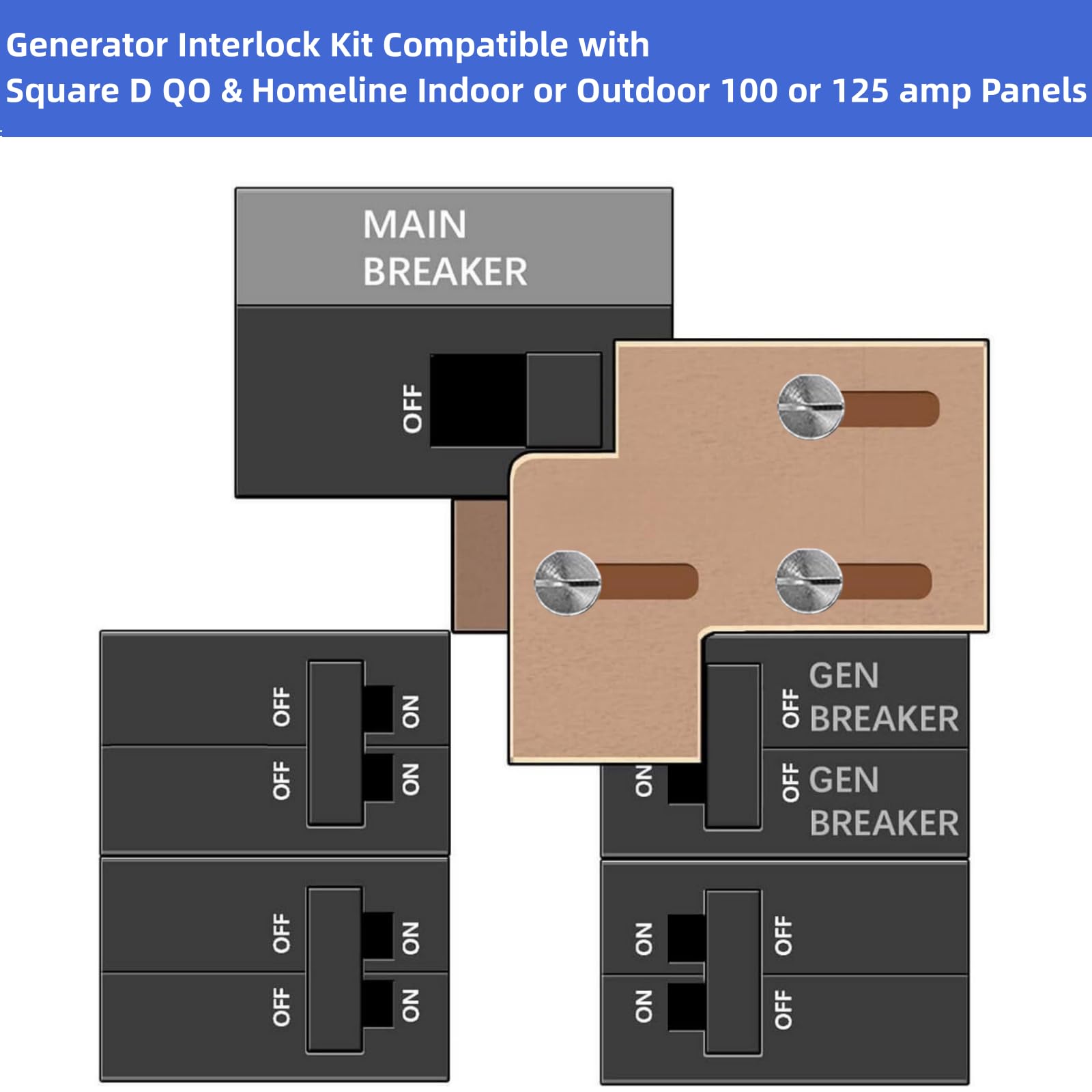 Generator Interlock Kit Compatible with Square D QO or Homeline — Amazon image 2