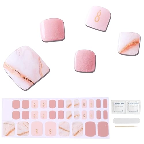 Miniatura 9 de Tiras de uñas de gel semicuradas, envolturas para uñas de los pies, 32 calcomanías largas, necesita lámparas de uñas, calidad de salón, larga