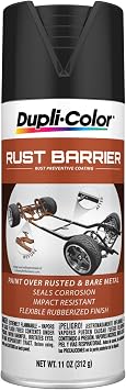 Dupli-Color Rust Barrier Rust Preventive Aerosol, Flat, Black, 11 oz