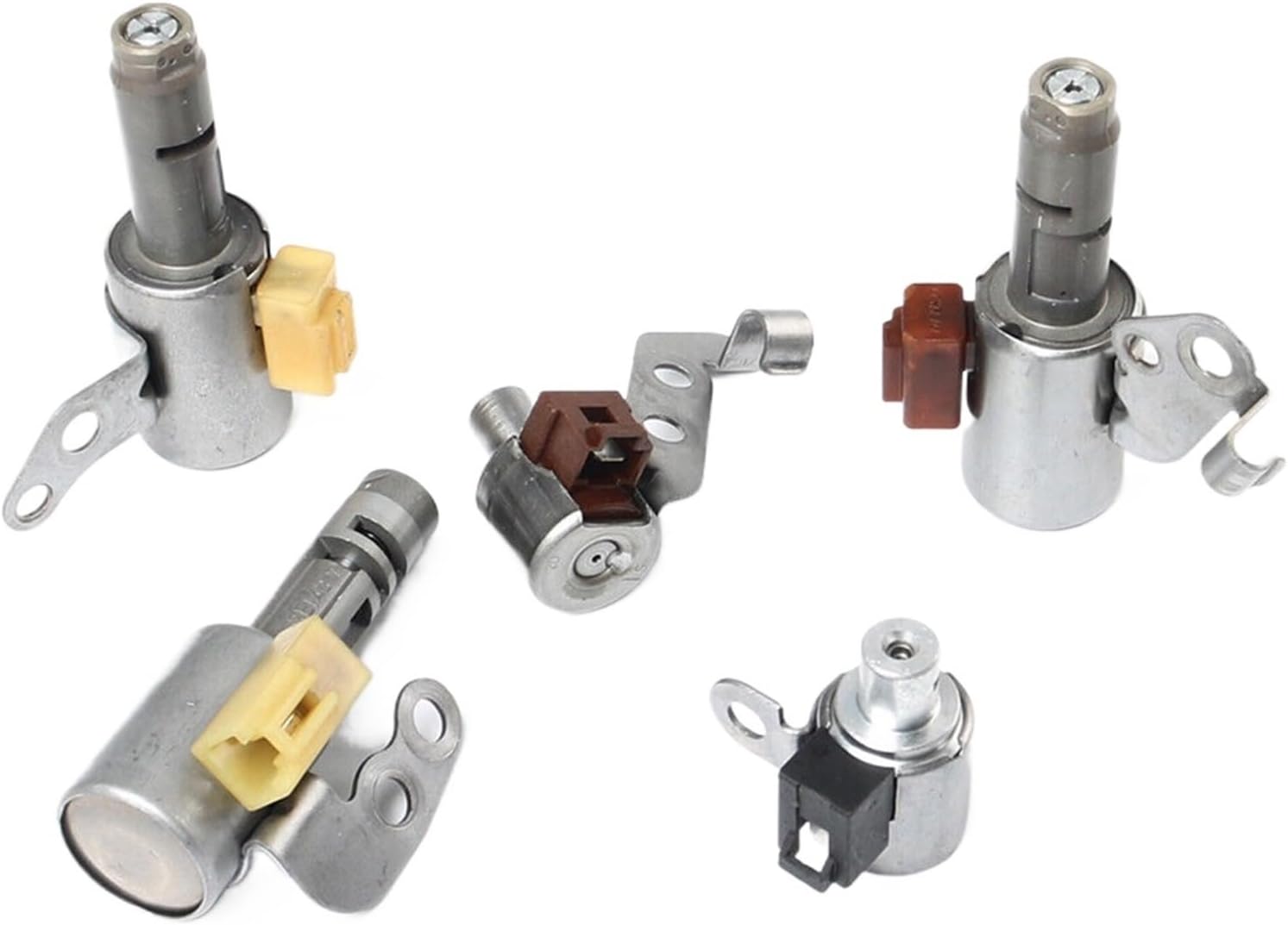 5Pcs Car Transmission Solenoid Valve Kit U140E U241E Gearbox Sturdy Solenoid Set Compatible For Lexus Toyota RAV4 Camry Highlander