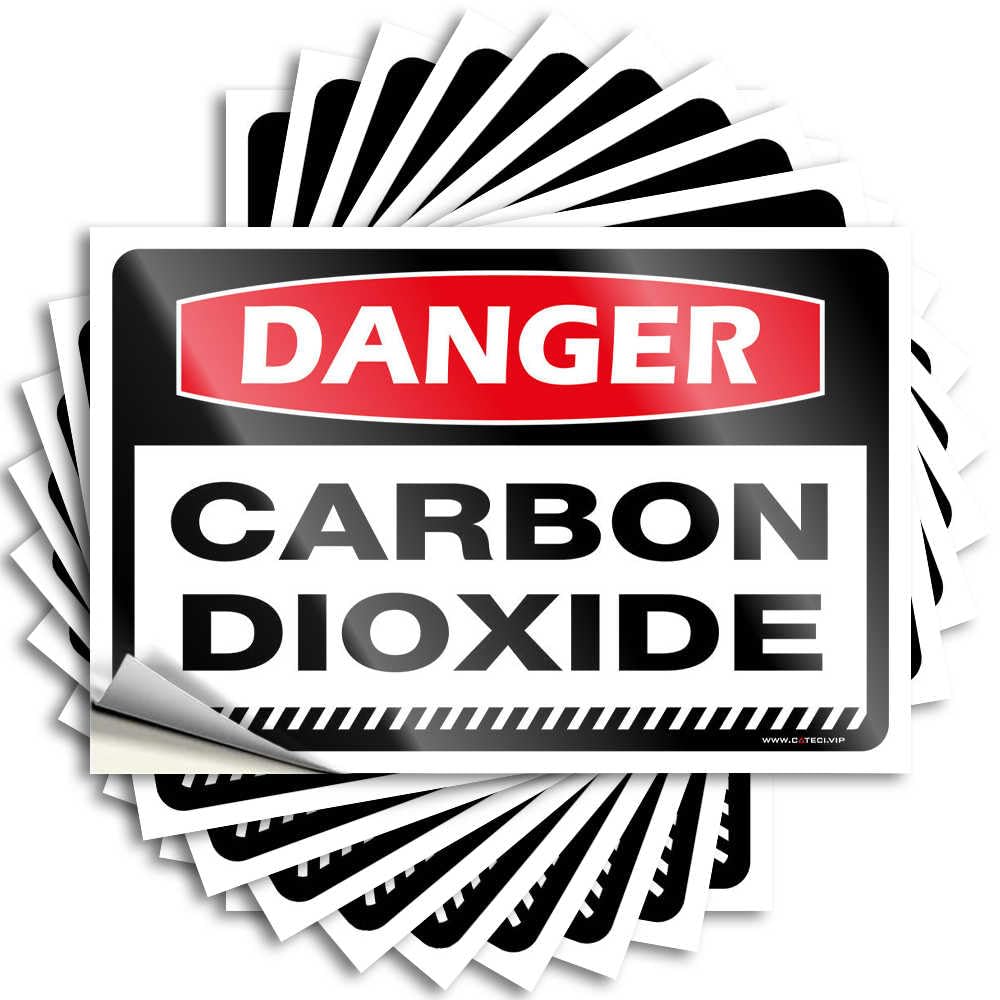 Decal Wall Plush Danger Carbon Dioxide for Ideas - Necessities Easy Peel Removable(6X9CM)