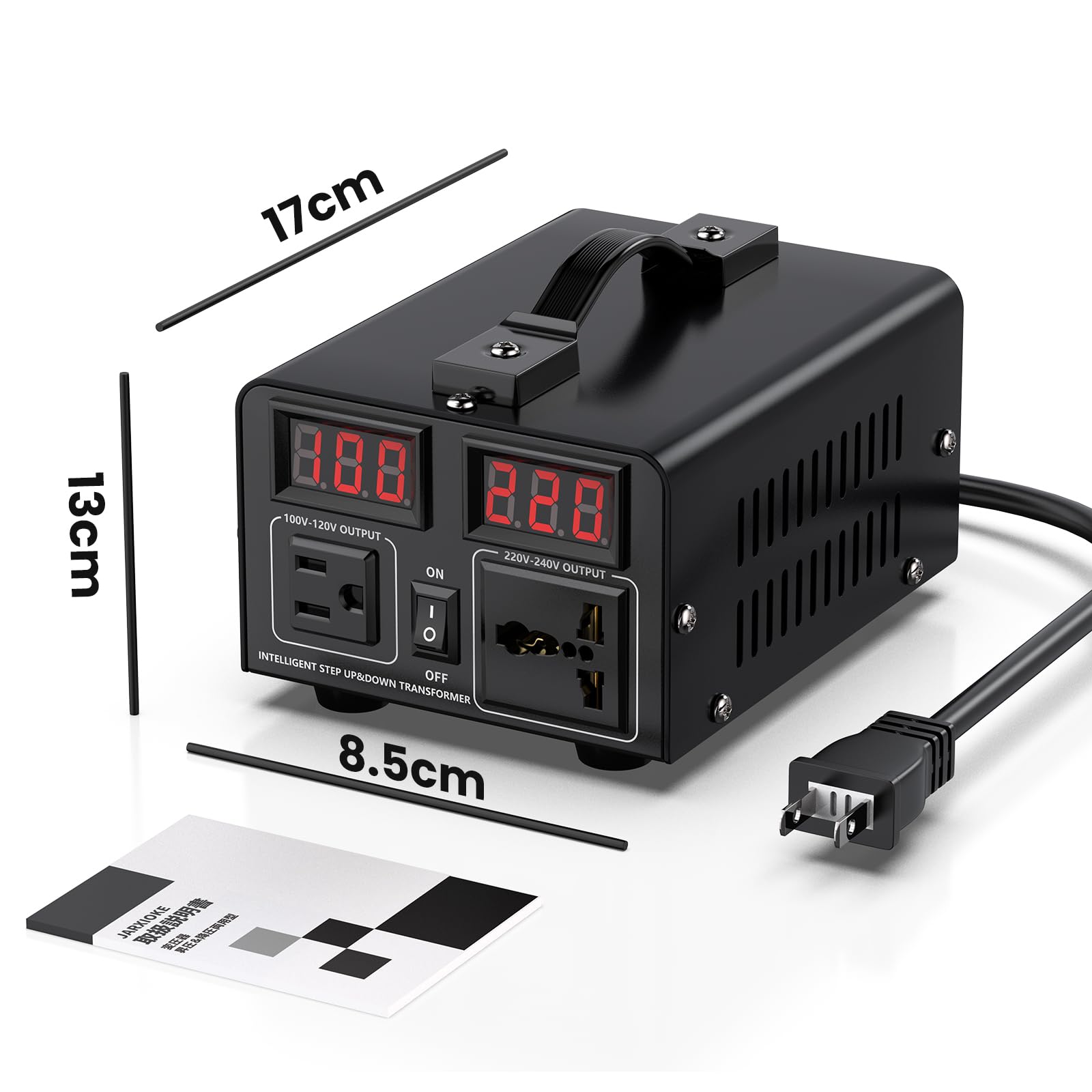 Amazon.co.jp: JARXIOKE 500W 変圧器 100V から 220V アップ