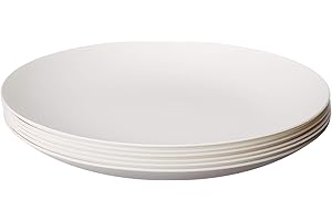 Designer Durable Plastic Reusable White Plate