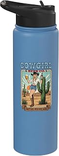 Cowgirl Beer Co Mother's Day Western Retro Desert Sun Stainless Steel Insulated Water Bottle