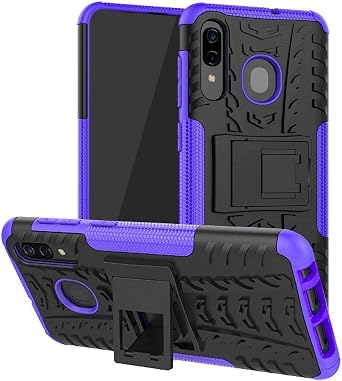 Galaxy A20/Galaxy A30/Galaxy A50 Case, SKTGSLMY Shockproof Rugged Dual Layer Protective Case Hybrid Kickstand Cover for Samsung Galaxy A20/A20e/A30/A50