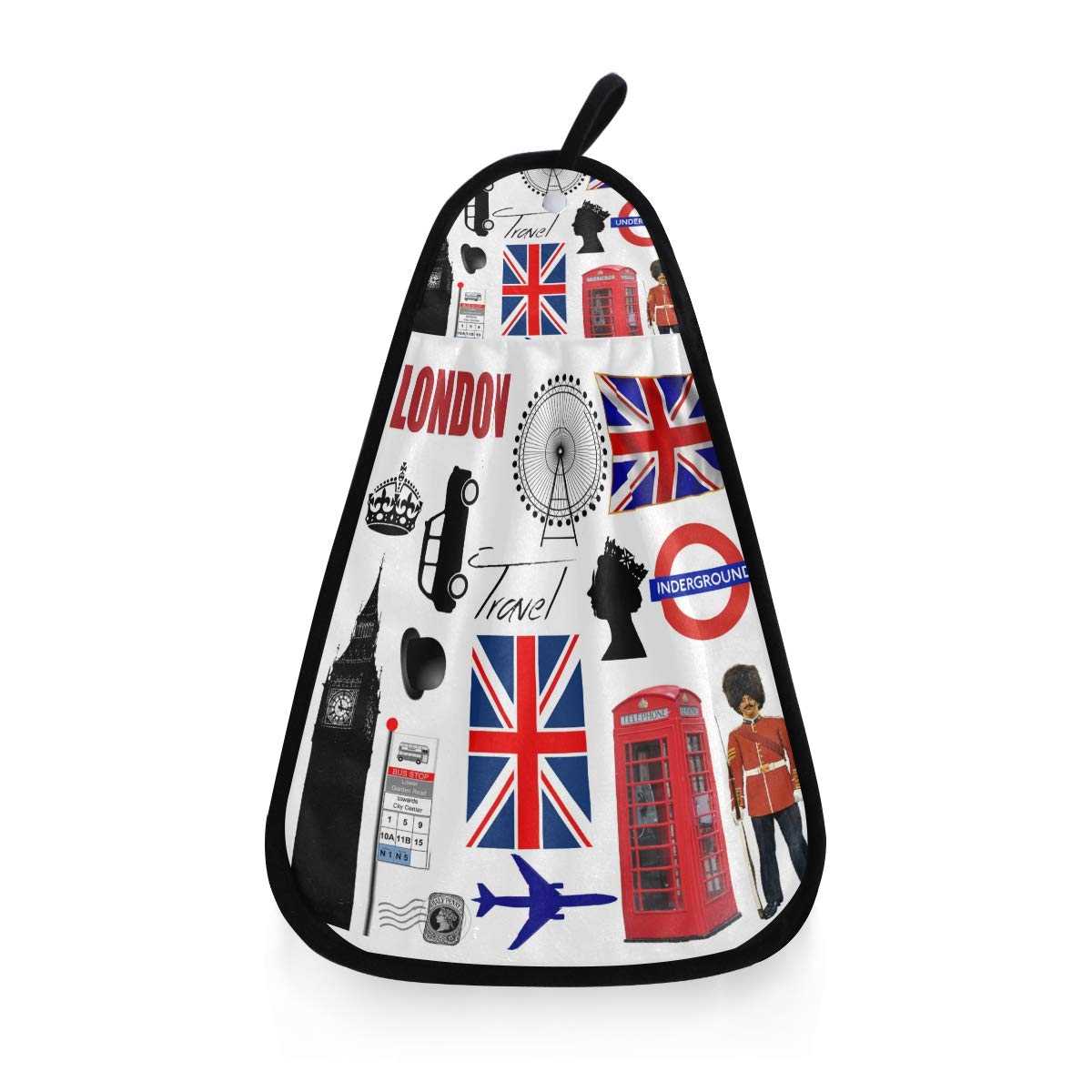 Montoj Multicolour Awesome London Uk Flag Paris Hand Bath Towel Kitchen Towels Hand Towel With Convenient Hanging Loop