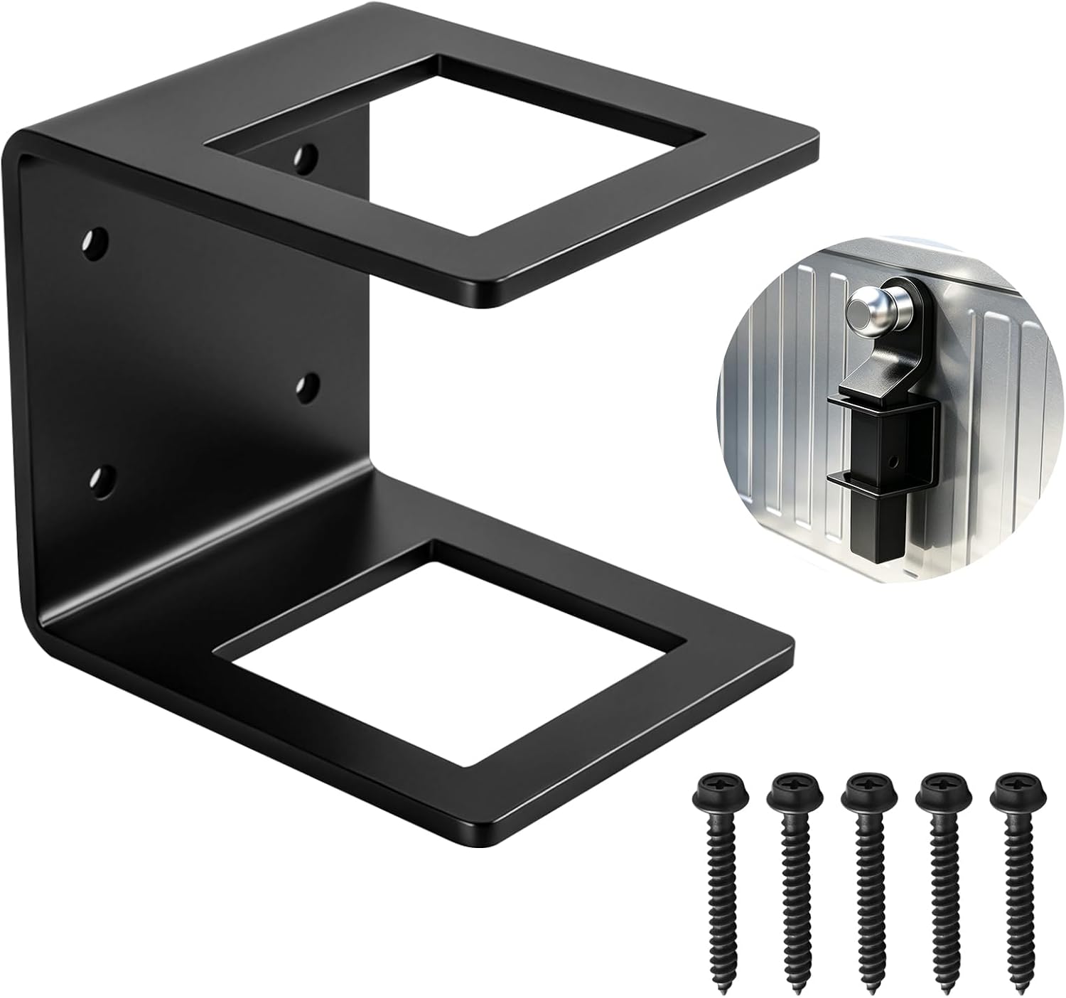 Trailer Hitch Storage Bracket, 2.5-inch Trailer Hitch Holder for Truck Bed, Holds 200 Pounds, Fits 2.5" Ball Mounts