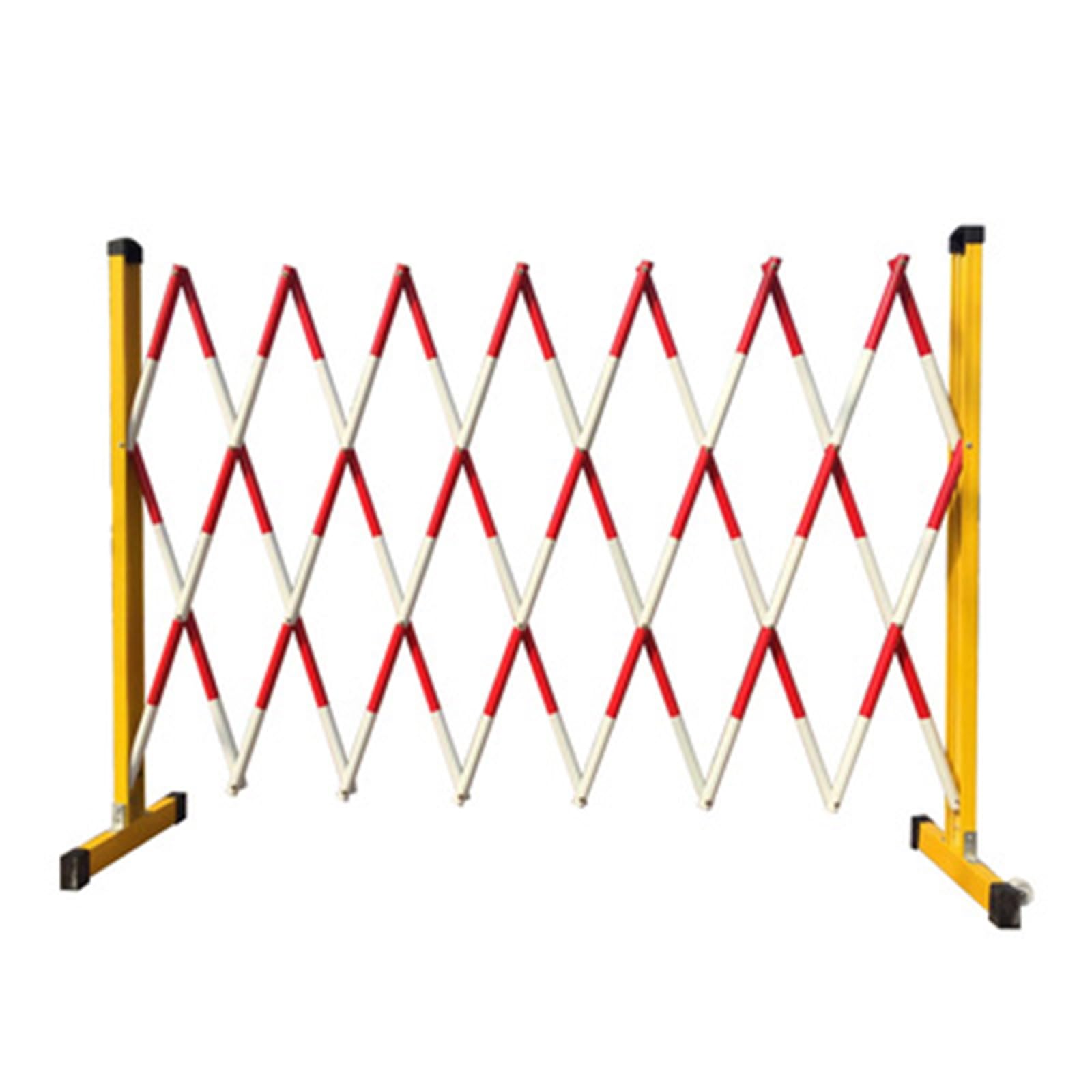Expandable Barricade Fence - Retractable Safety Barrier Fiberglass Reinforced Insulated Construction Fence for Outdoor Events Crowd Control & Job Sites