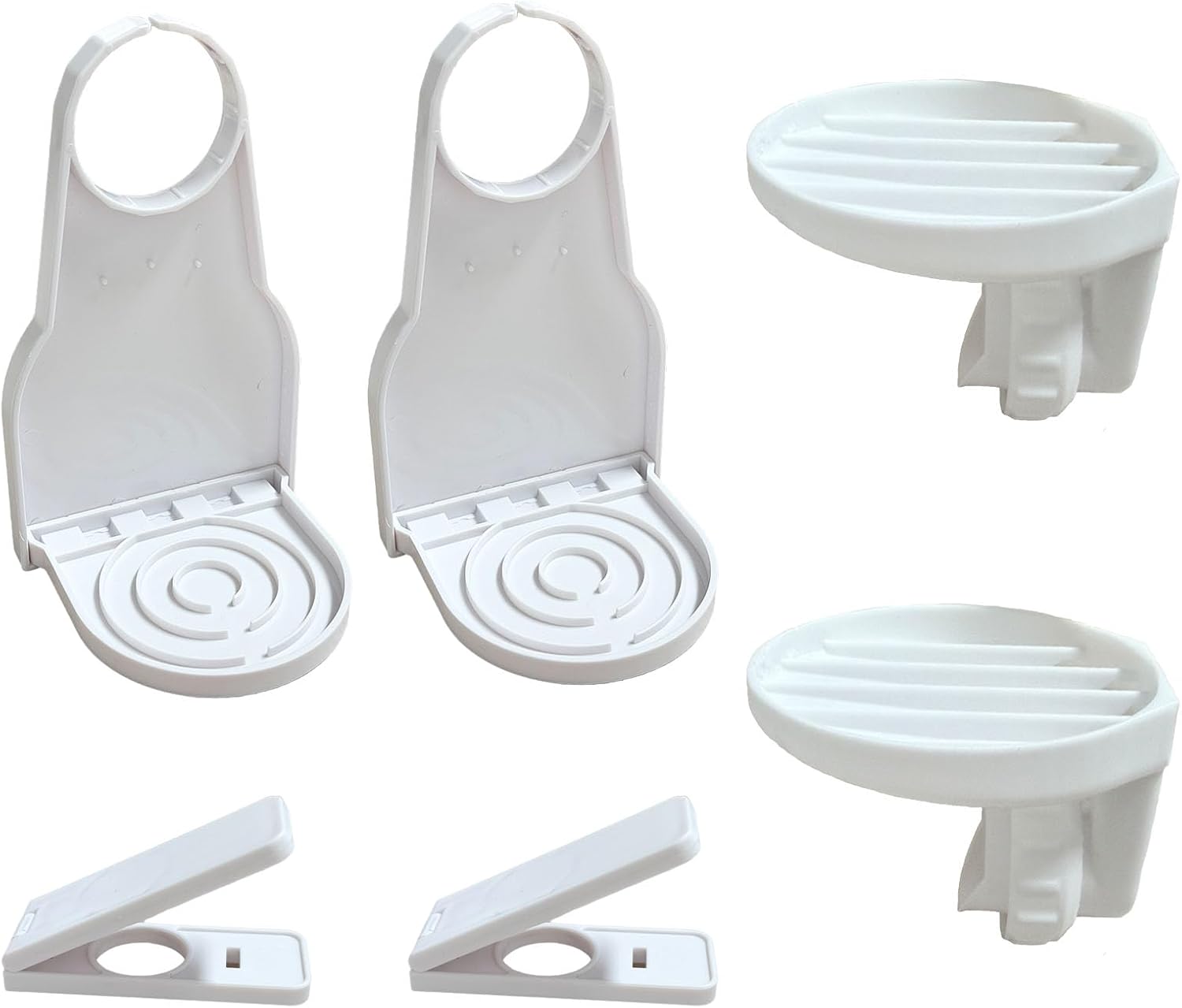 2 Sets Laundry Detergent Dispenser Cup Holder, Laundry Detergent Cup Holder with Drain, Holder Compatible with Tide, Arm Hammer, Xtra, All, Purex, Persil