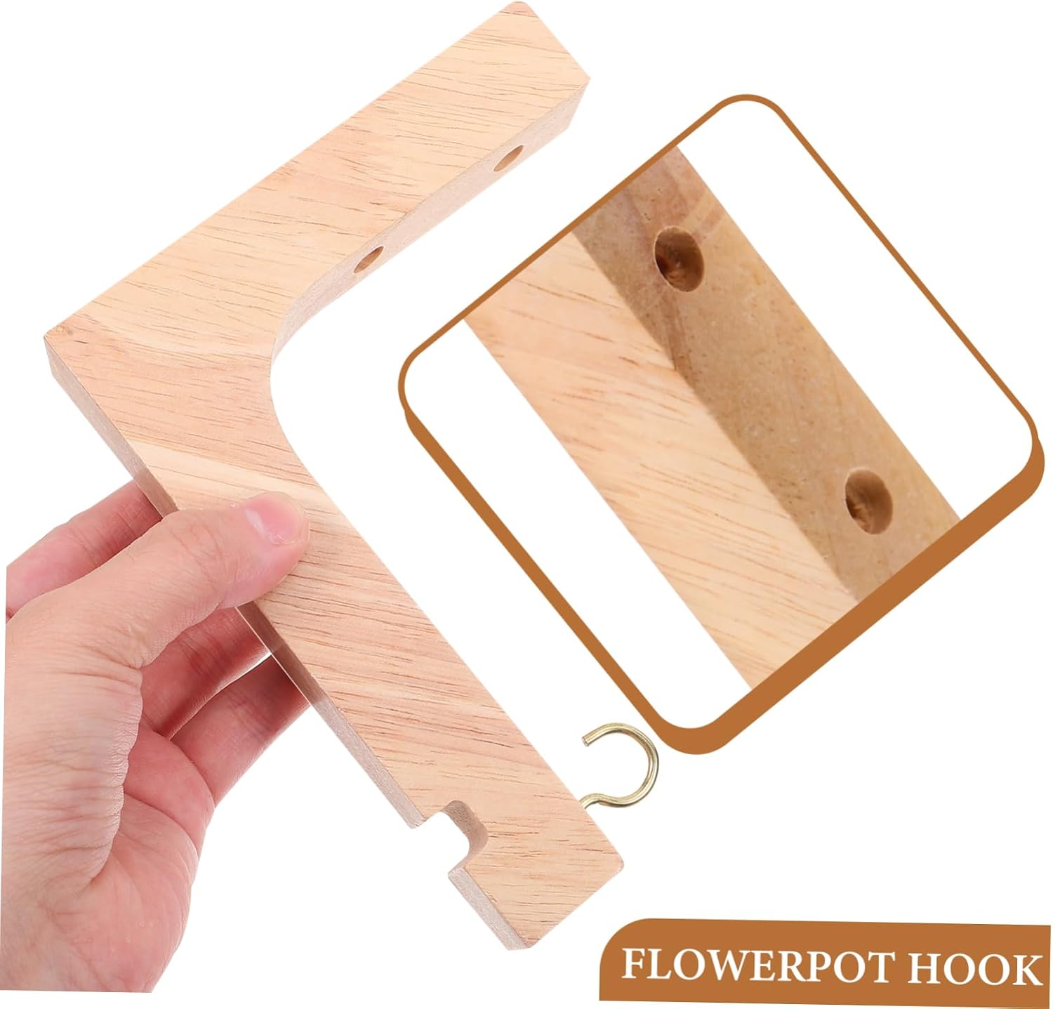 3pcs Hanging Plant Pots Hooks Plant Hangers Wall Mount Brackets Rustic Decor Hooks