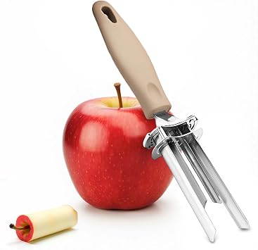 6-Size Adjustable Apple Core Remover, Food Grade Stainless Steel Corer Tool Kitchen, With Hook & Ergonomic Grip for Efficient Coring, For Cucumber/Jujube/Apple/Pear