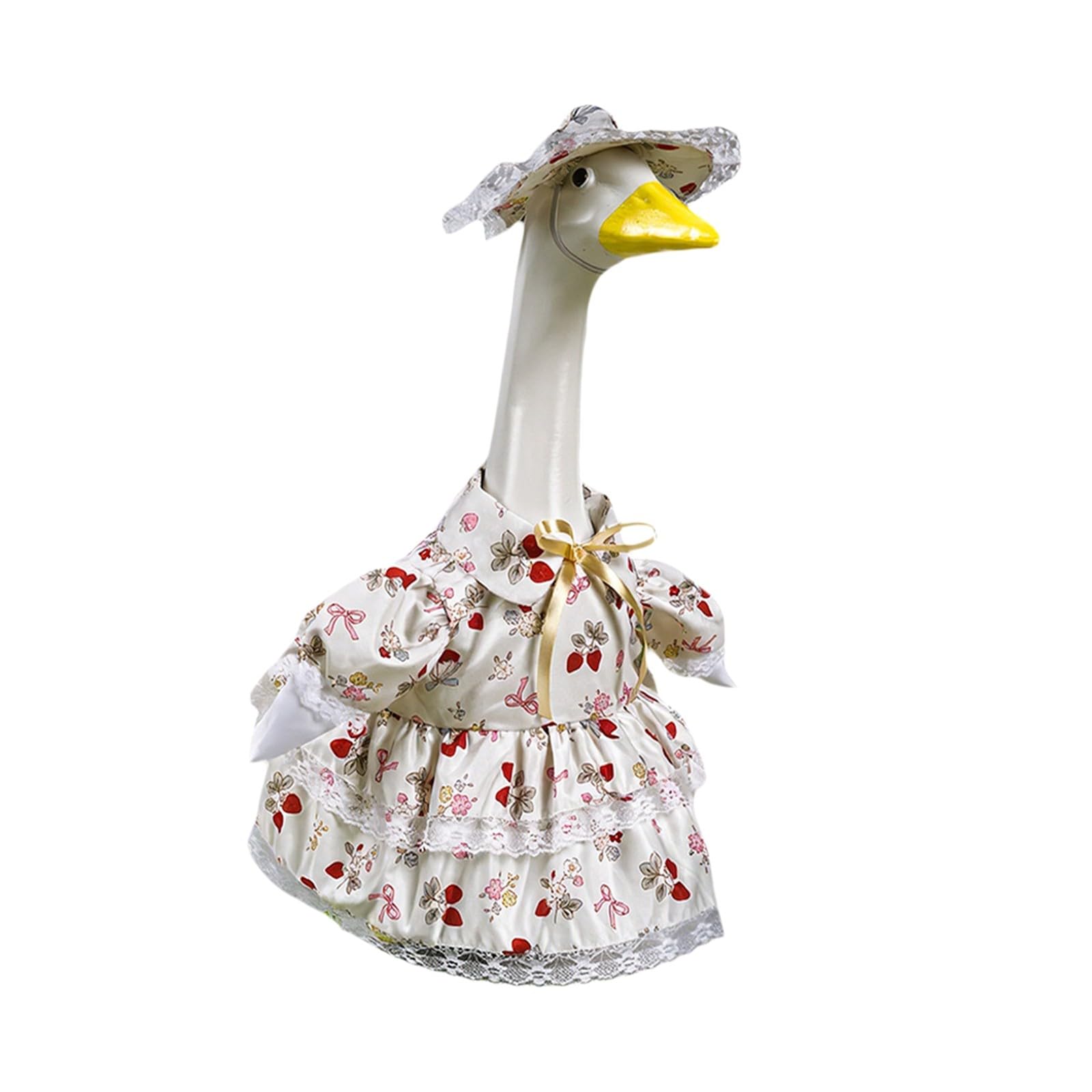 Feizikaw Dog Dressing Gown Porch Goose Decorative Outfit A Cute Goose Costume Suitable For 23 Inch Cement Or Statues Perfect For And Easter Outdoor Garden (C, A)
