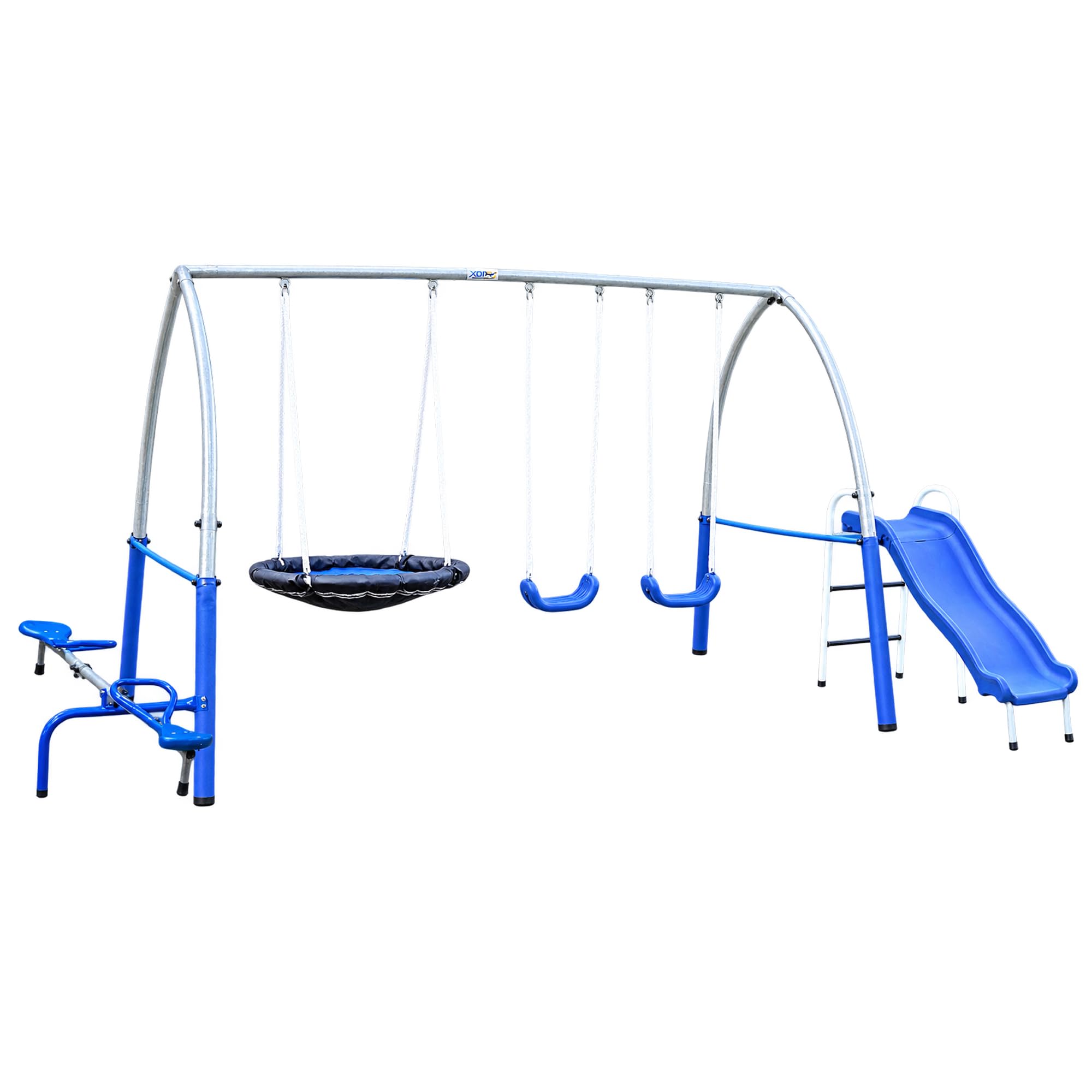 XDP Recreation Gateway Safe-Arch Swing Set, Backyard Playground with Slide