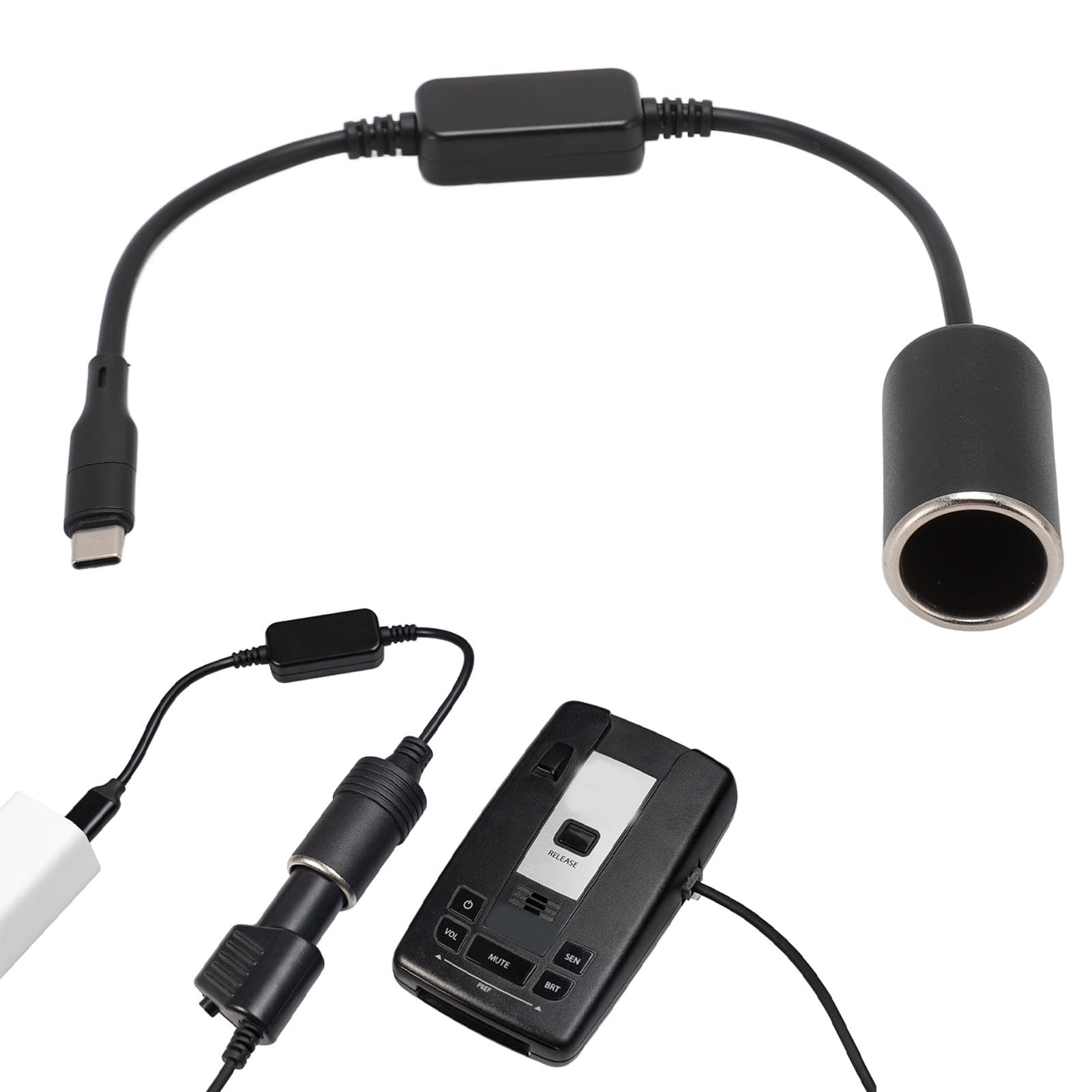 KFZ-Adapter 12V DC Zigarettenanzünder-Kabel F. LED