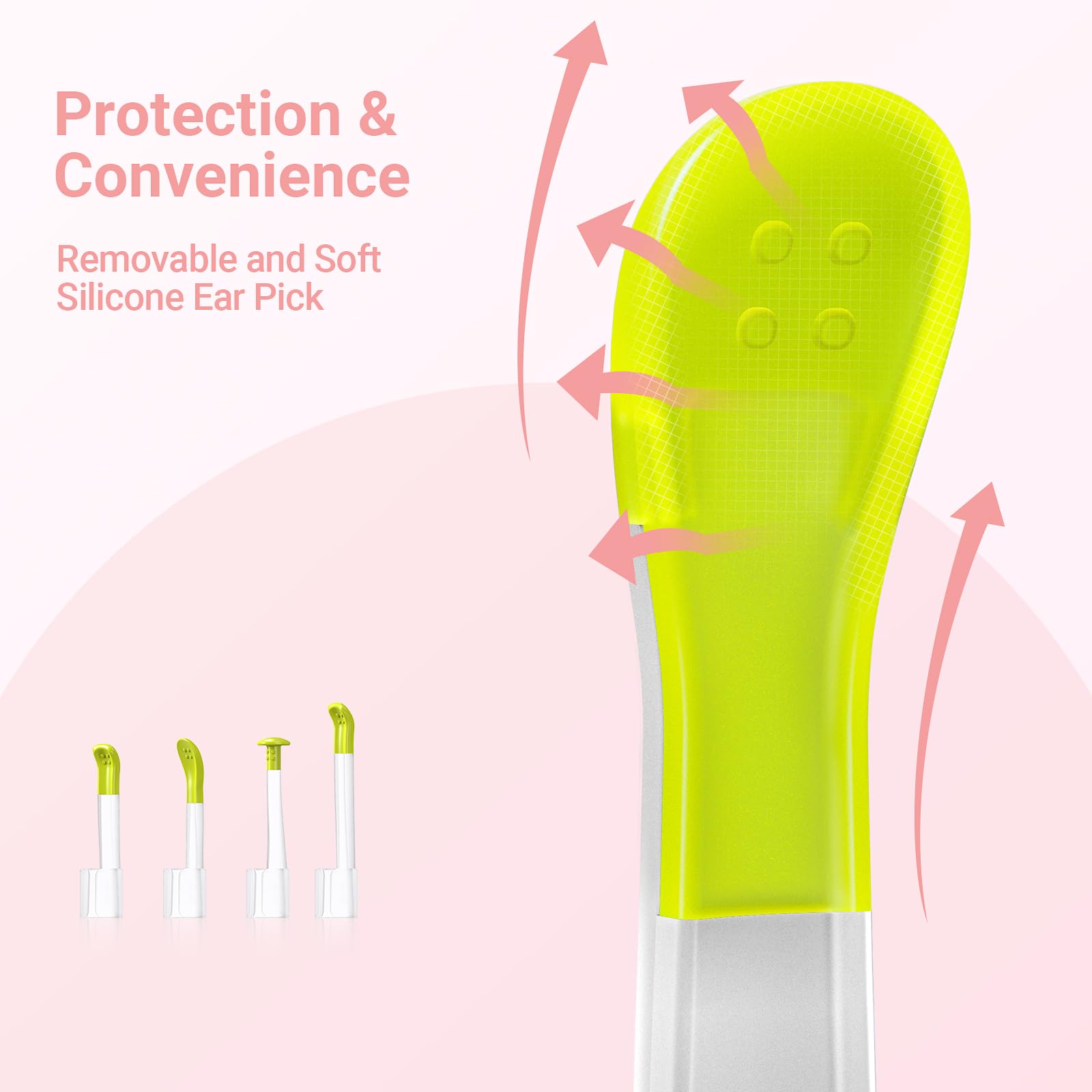 ScopeAround Otoscope numérique avec écran IPS, 720p HD Smart Video Otoscope avec lumière, caméra de retrait du cérumen
