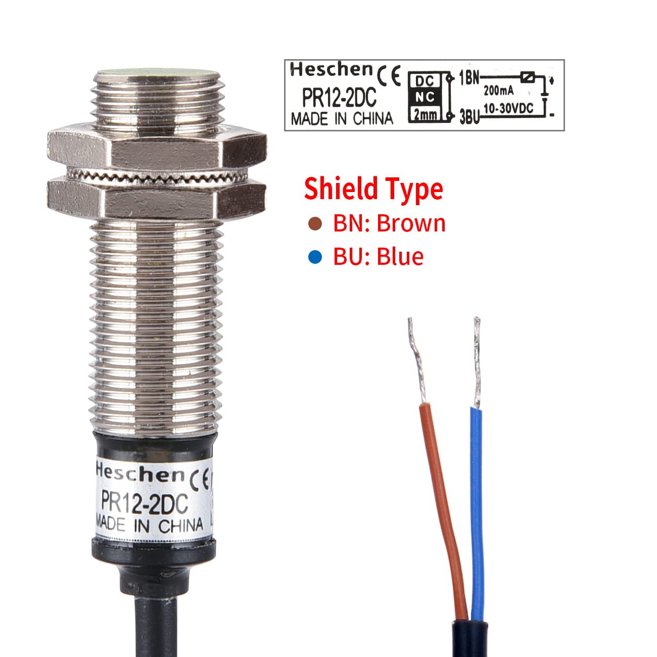 M12 Shield Sensor Heschen M12 Inductive Proximity Sensor - Shield Type ...