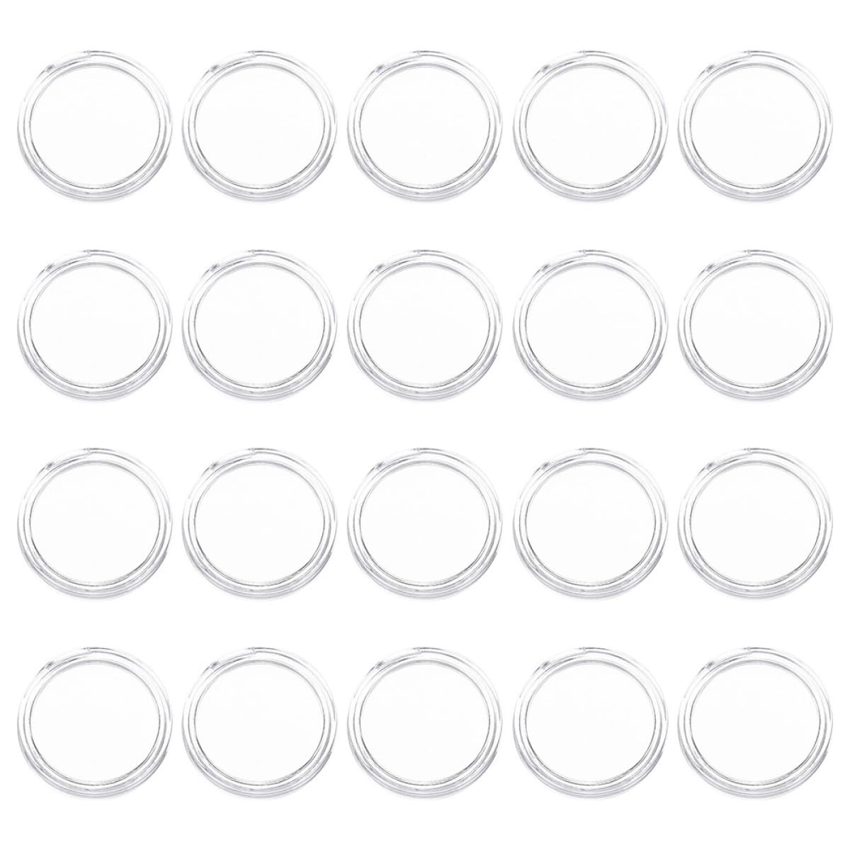 Beaupretty 透明プラスチック製 コインカプセルホルダー 100個入り 酸化防止 コイン保護ケース コレクション用品 金銭管理用