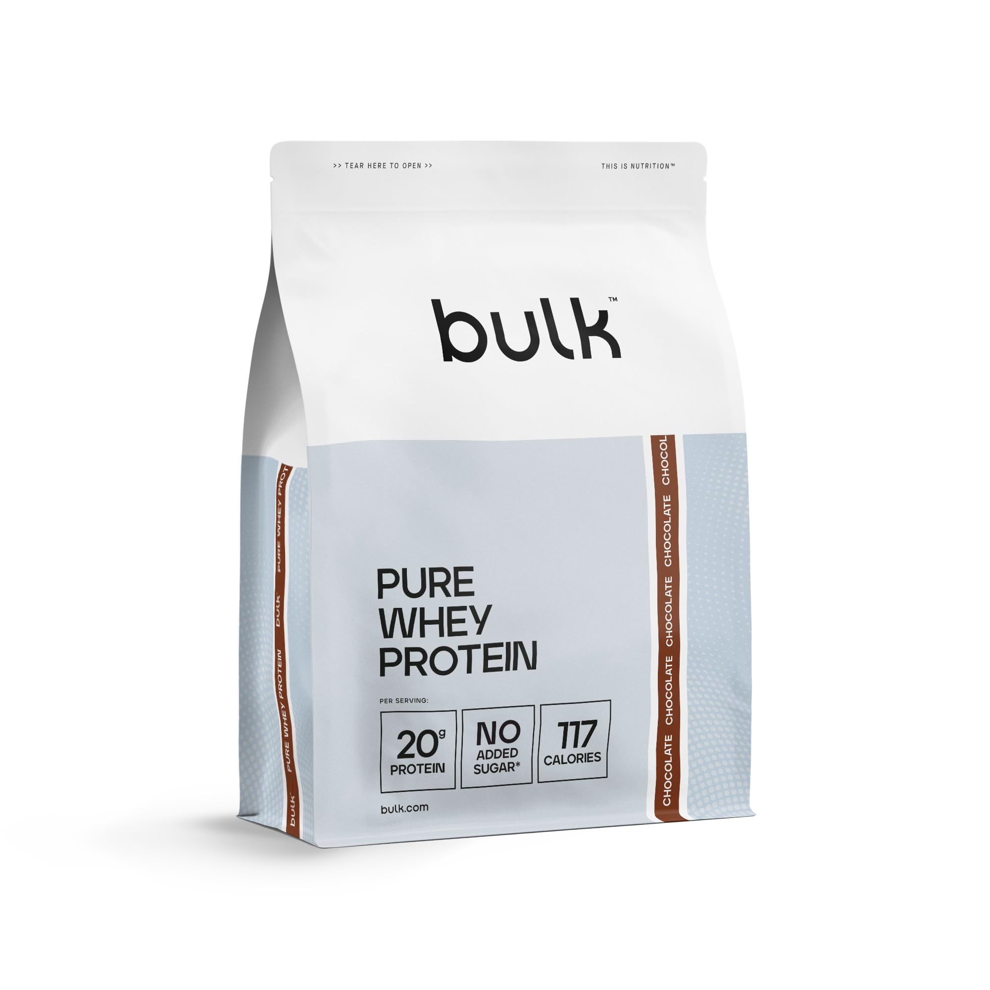 Bulk Pure Whey Protein Powder, 450 g (0.99 lb), Chocolate | 20g Protein per Scoop | Muscle Growth & Recovery | Whey Concentrate | Vegetarian