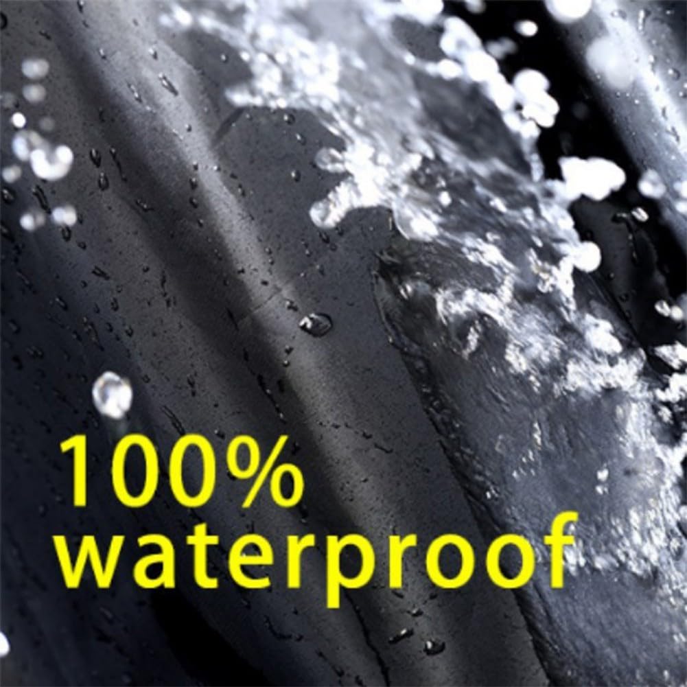 Funda impermeable para cortacésped, tela Oxford 600D, diseño de cobertura completa con cordón elástico en el dobladillo y correas de amarre para almacenamiento de cortacésped