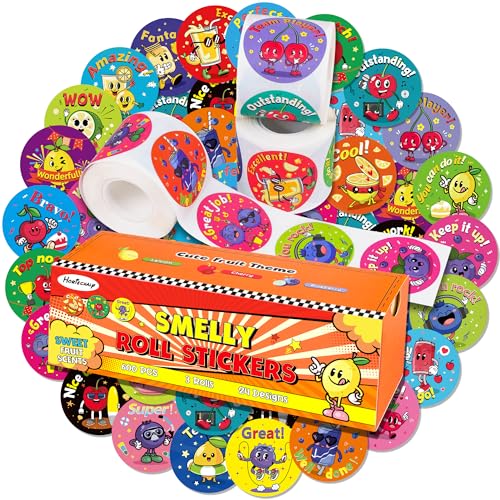 HORIECHALY 600 Pcs Scratch and Sniff Scented Stickers for Kids...