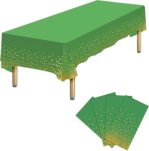 Miniatura 38 de 6 Paquetes de Manteles de Plástico Desechables Rectangulares Azules y Dorados, 54 x 108 Pulgadas, Mantel de Mesa Rectangular de Plástico Desechable