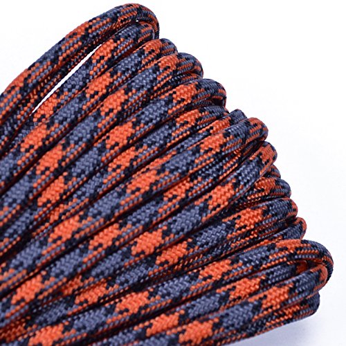 Bored Paracord - 1', 10', 25', 50', 100' Hanks & 250', 1000' Spools of Parachute 550 Cord Type III 7 Strand Paracord Well Over 300 Colors - Orange Grey - 100 Feet