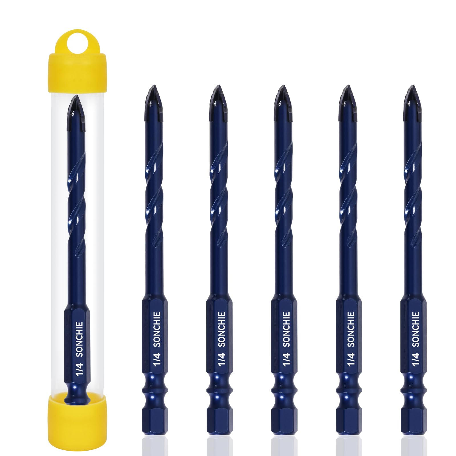 Serrated Masonry Drill Bit Set 1/4 to 9/16 Inch 8-Piece — Amazon image 9