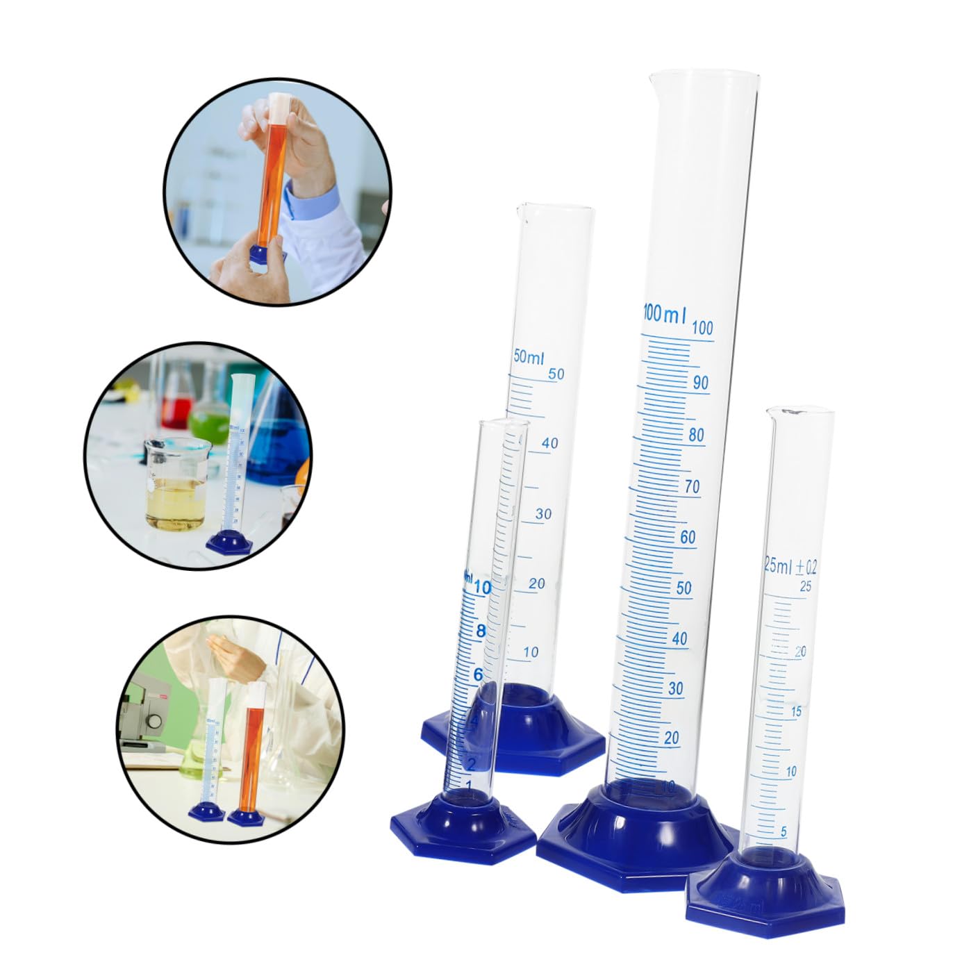 iplusmile 3sätze Graduierter Messzylinder Pipette Und Reinigungsbürsten Hochtransparente Und Kunststoffkonstruktion Für Präzise Messungen Im Labor
