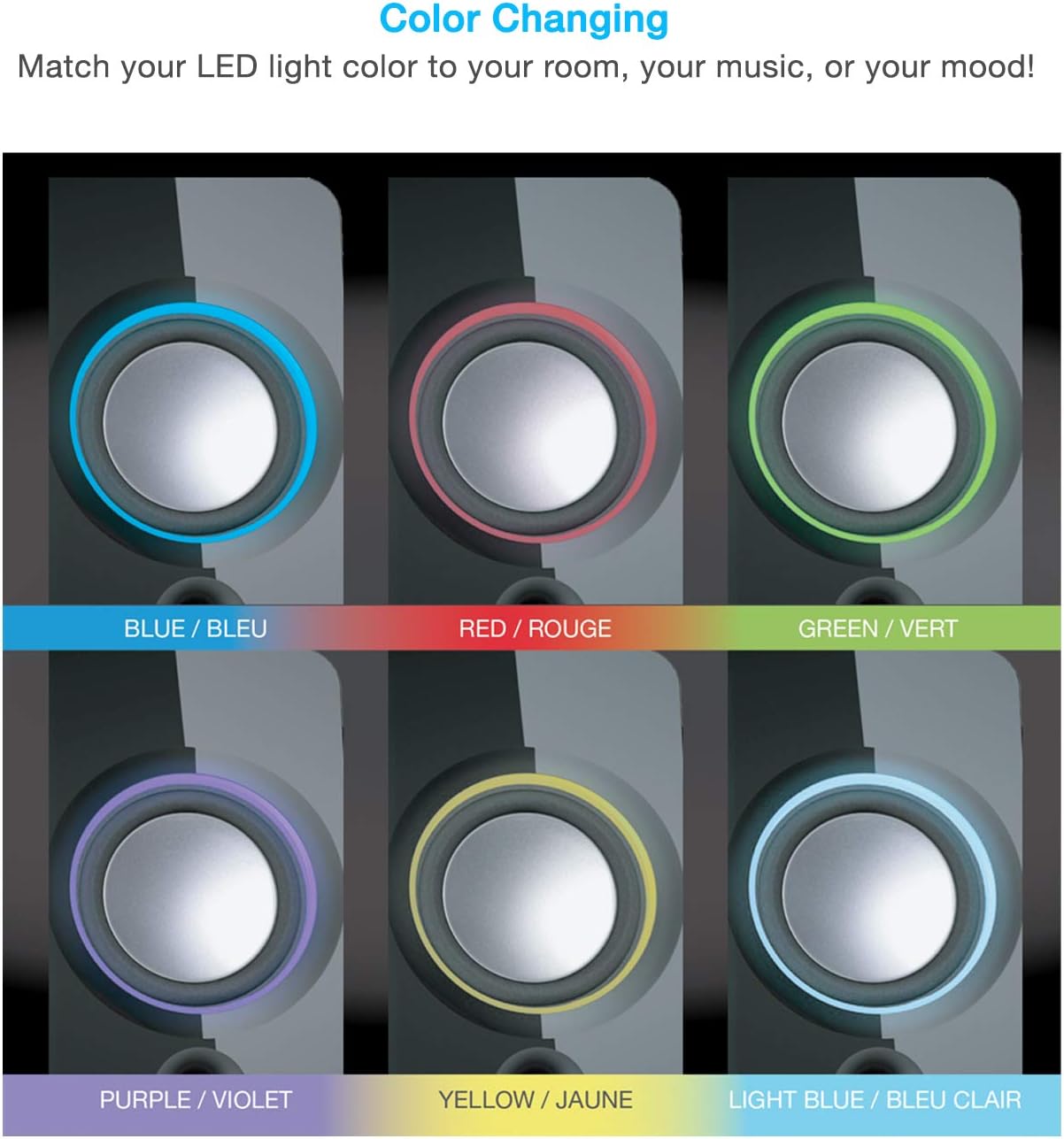 Bеѕt Quаlіtу 🔥 Cyber Acoustics 2.0 Color Changing Desktop Speaker System with Bluetooth Home Audio for Laptop, PC Computer, Tablet, and Smartphones (CA-SP29BT) Uр Tо 40% оƒƒ Cyber Acoustics 2.0 Color Changing Desktop Speaker System with Bluetooth Home Audio for Laptop, PC Computer, Tablet, and Smartphones (CA-SP29BT)