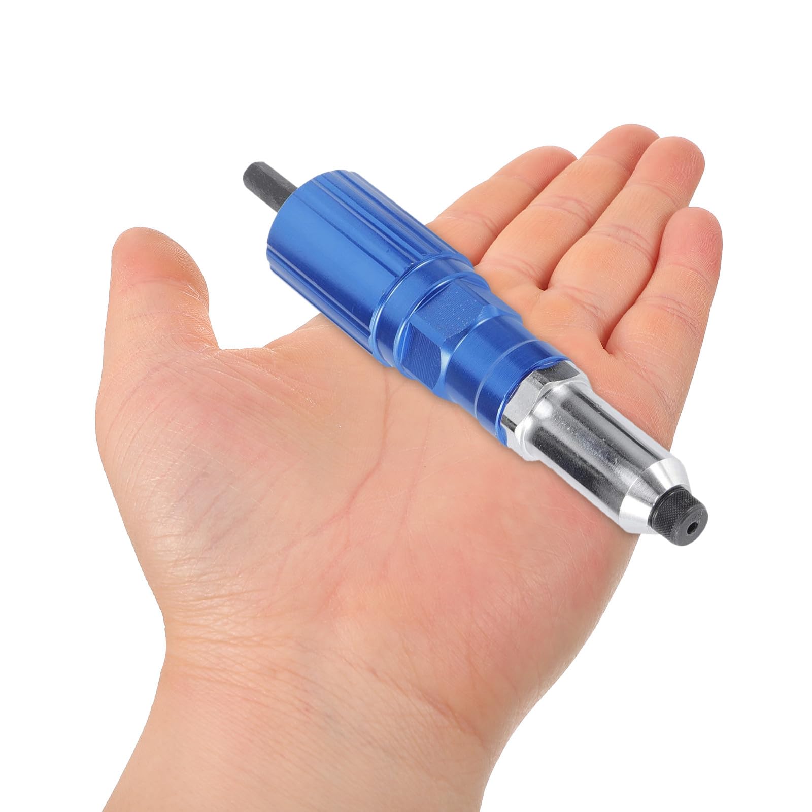 Cabilock 1 set di accessori per rivetti per rivettatrice a trapano - Set di adattatori per rivetti in lega di alluminio, convertitore per rivettatrice, strumento per rivettatura per la costruzione di
