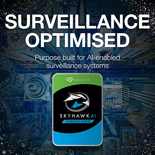 Image of Seagate Skyhawk AI 10TB Surveillance Internal Hard Drive HDD - 3.5 Inch SATA 6Gb /s 256MB Cache for DVR NVR Security Camera System with Drive Health Management (ST10000VE0008)