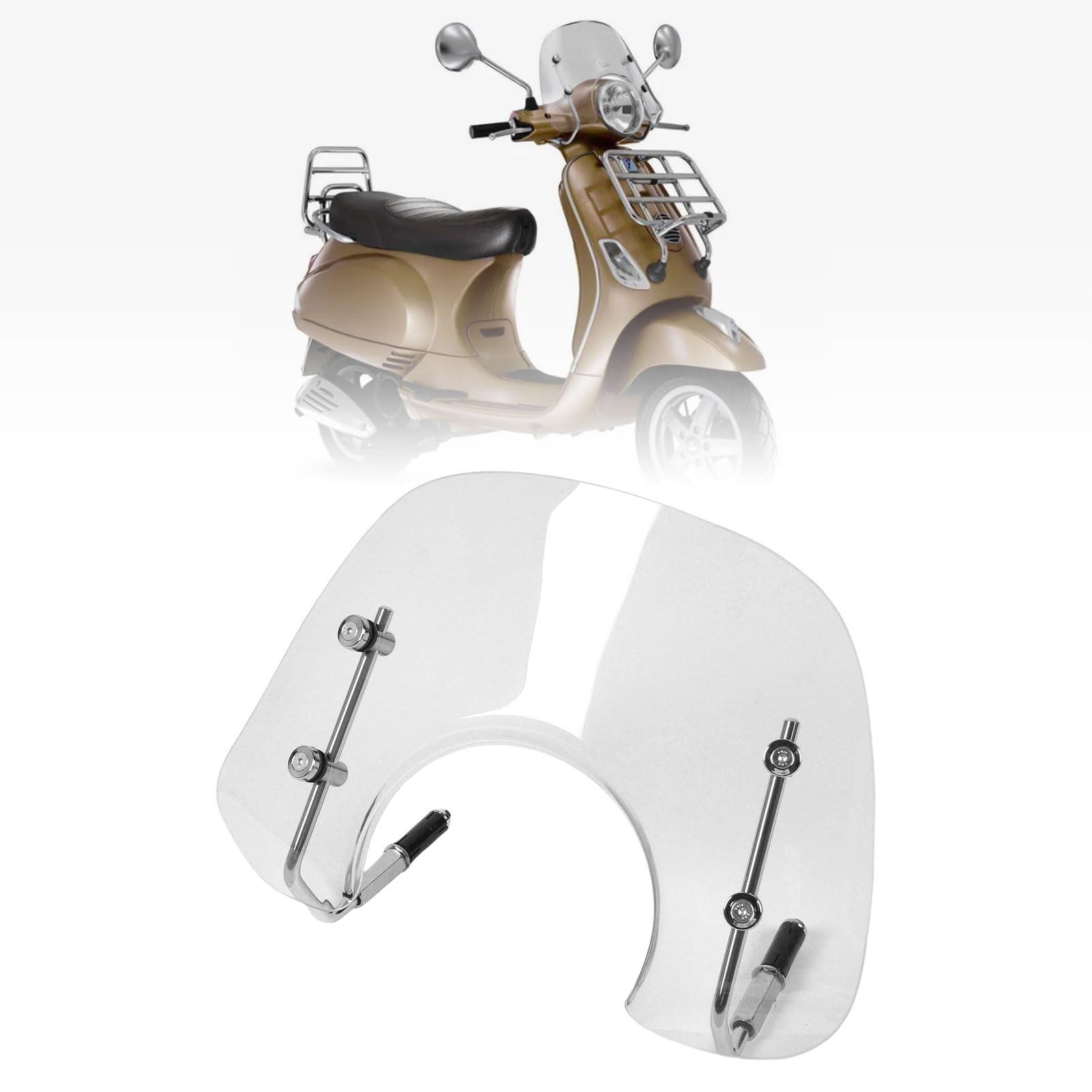 Bediffer Szyba Przednia Motocykla Stylowa Owiewka Przednia ze Stali Węglowej do LX50 LX125 LX150 Przez Cały Rok, Trwała Owiewka Zapewniająca Lepsze Wrażenia z Jazdy, 1 Zestaw dla Motocyklistów (#1)