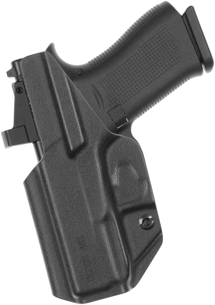 Tulster IWB Profile+ Kydex Holster in Right Hand fits: Glock 43 / 43X | Optic Compatible Inside The Waistband Appendix Concealed Carry
