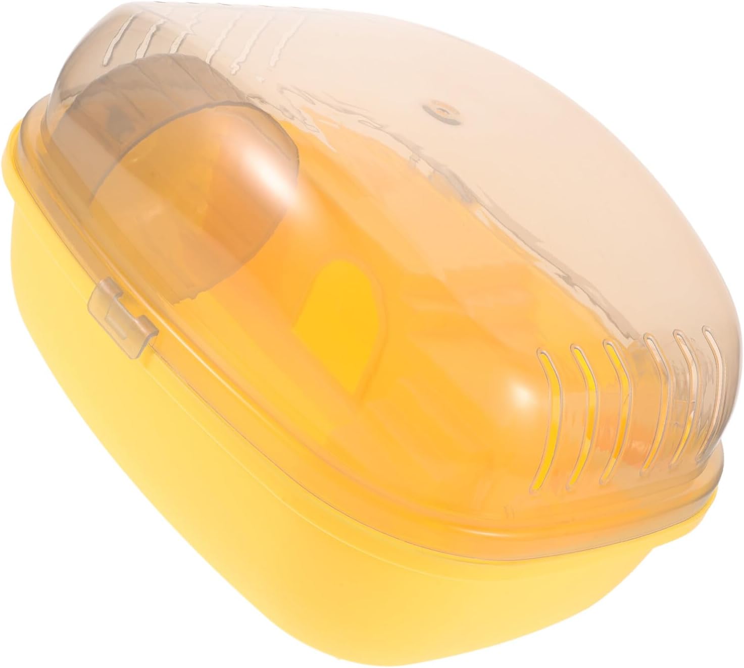 Hamster Cage Small Animal Carrier Acrylic Open-top Pet Cage with Cover Yellow for Indoor Hamsters and Small Pets